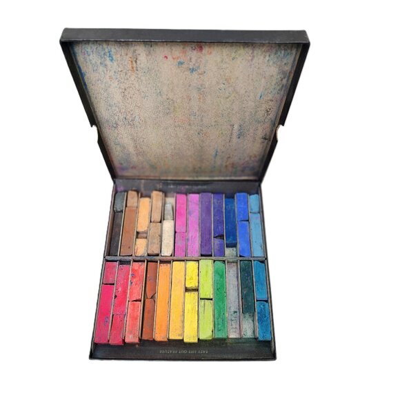 RARE ANT Prang Excello Lecturers Chalk Squares Asstd Colors w/Box Non Toxic - Picture 2 of 4